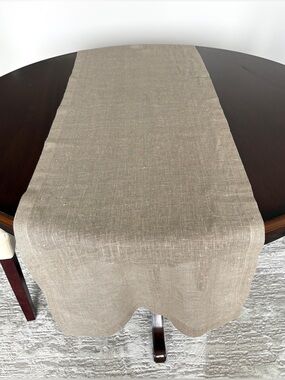 Linen Table Runner - Taupe 68x19